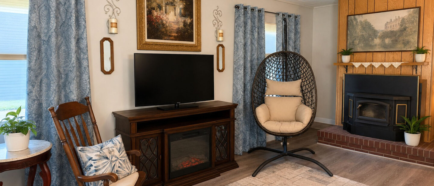 03 a wide well lit cozy living room interior photogr