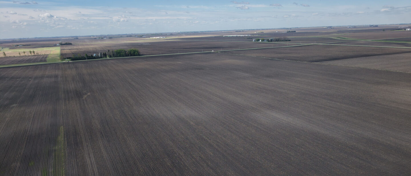 Expansive aerial view of Wright County Iowa