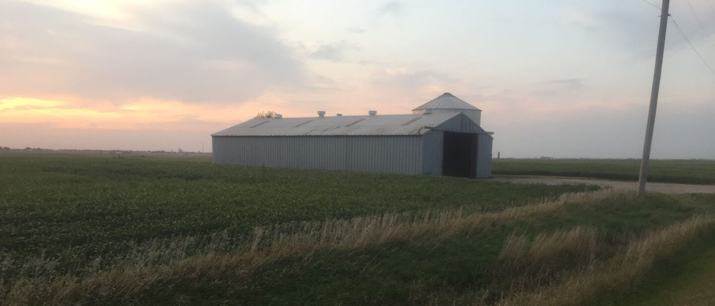 From East Road Looking North Towards Building Site