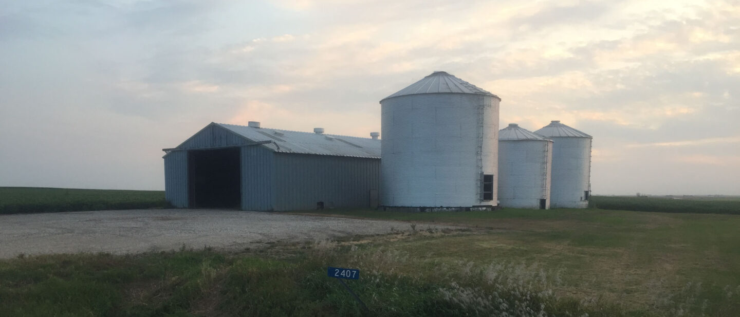 From East Road Looking West Toward Building Site