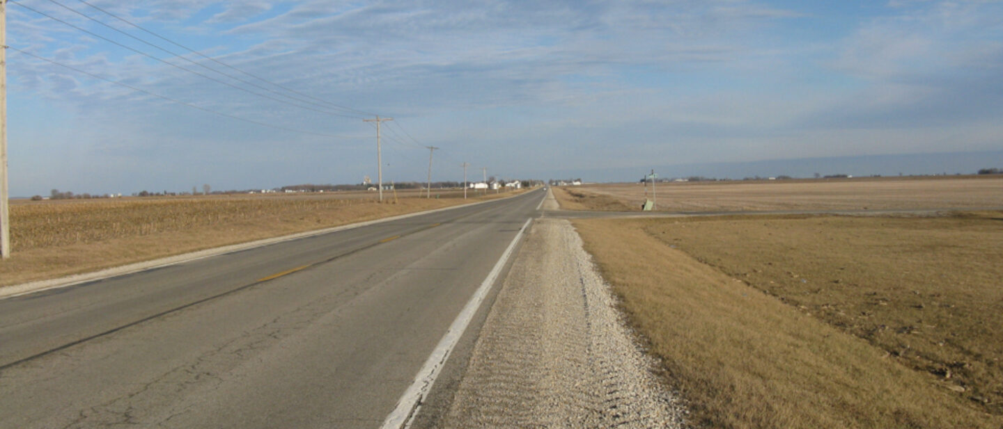 Highway 36 along north boundary of tract