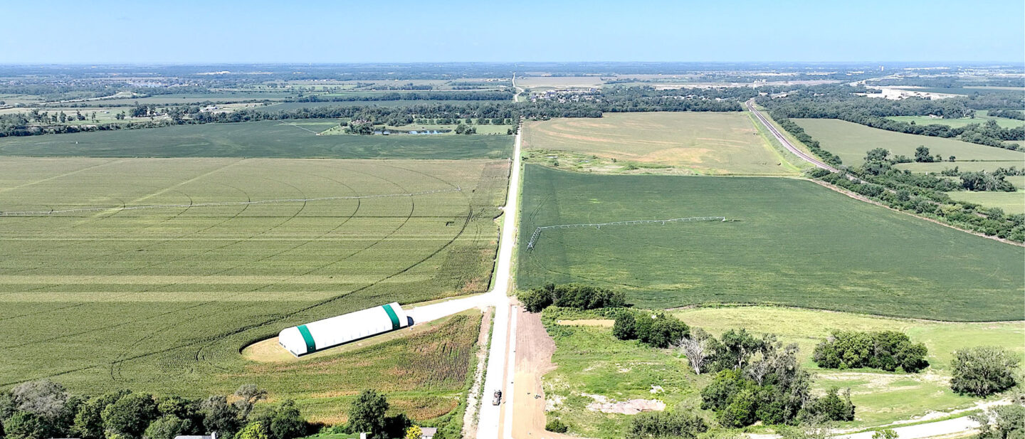 Looking West on Property