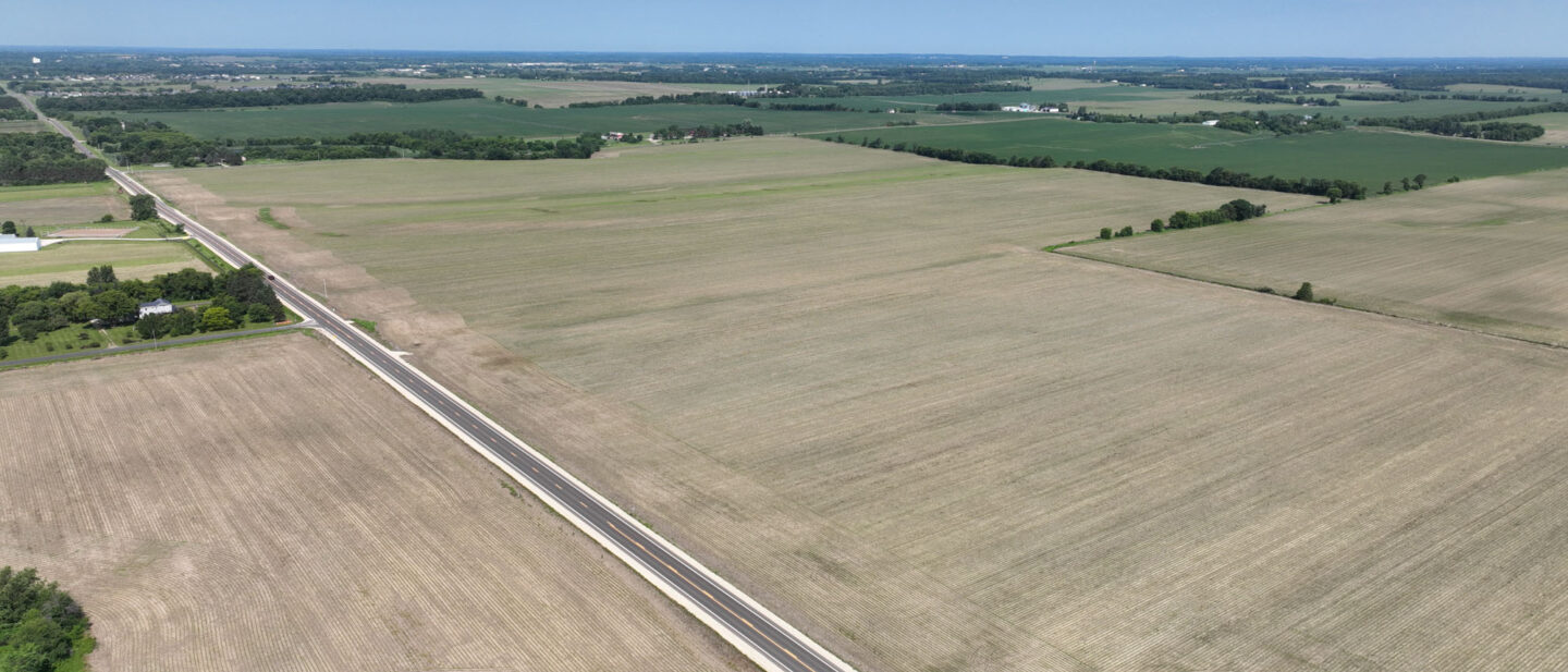 Looking northwest across Tracts 5 6 7 8