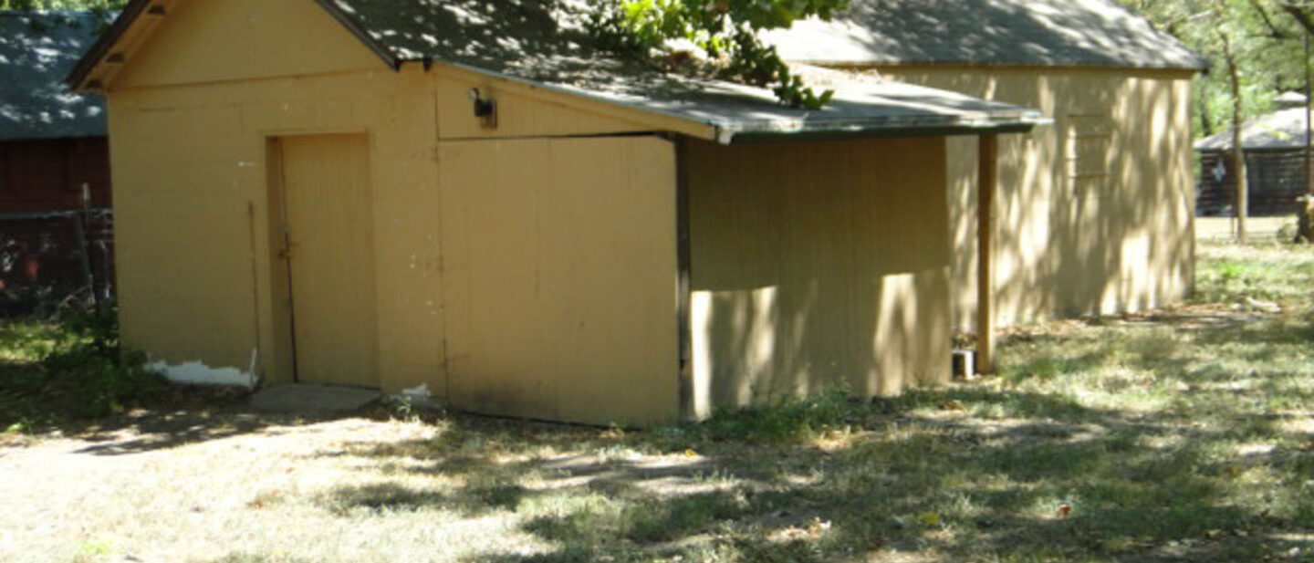 Shed in Backyard