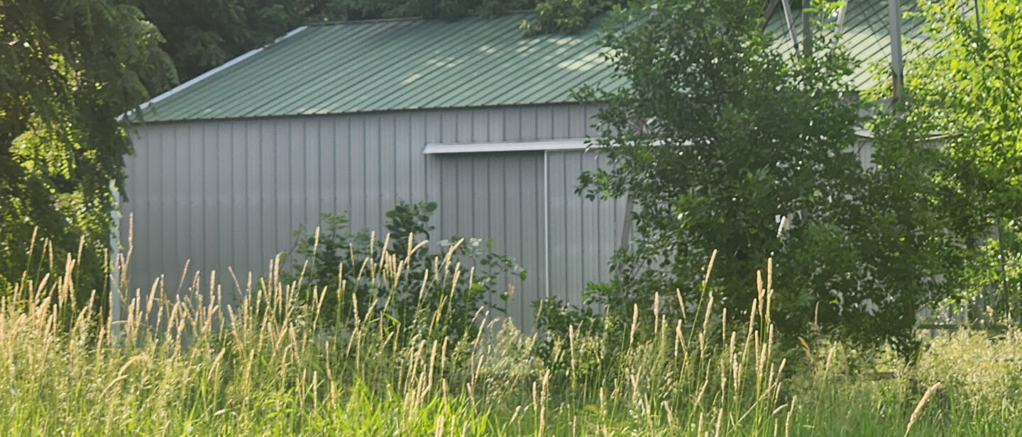 Shed on west end