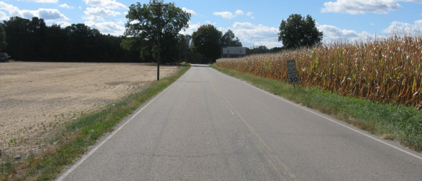 Showers Road view along tract 2