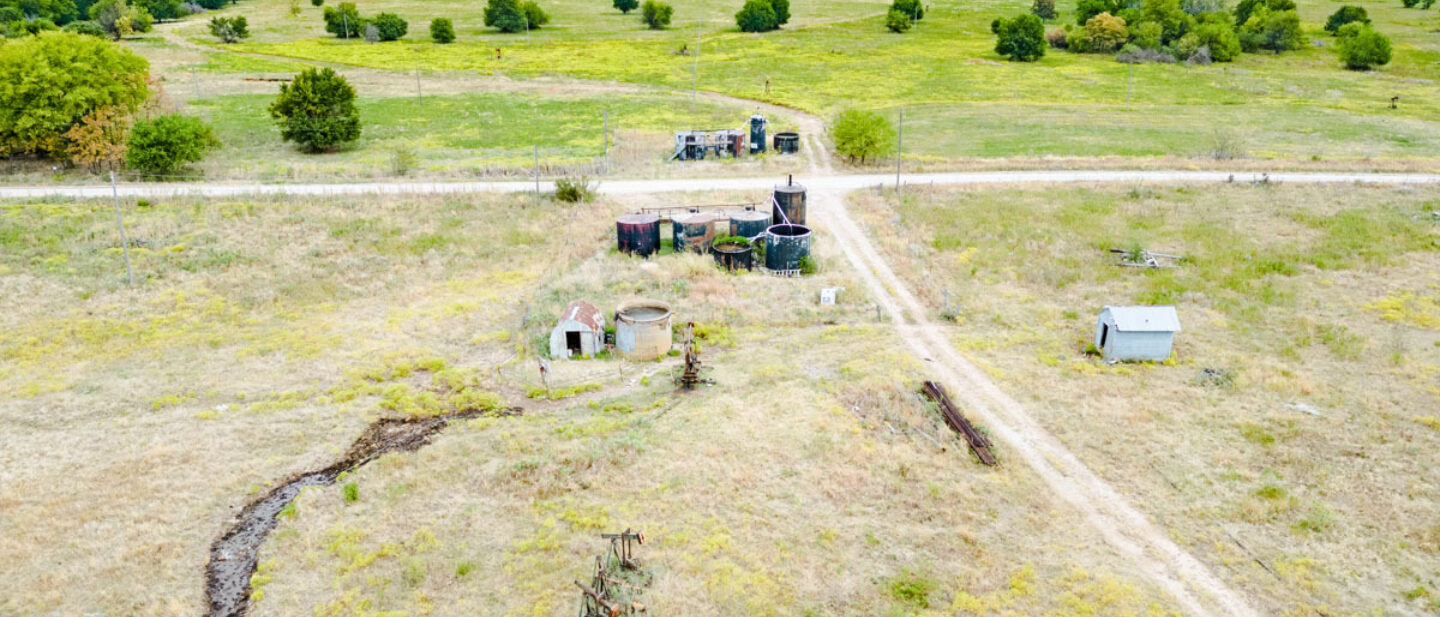 Tract 1 oil tanks on N end of property