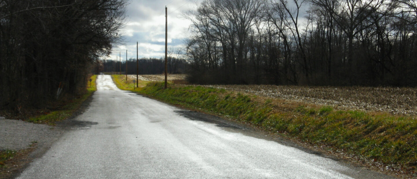 View south along east side of tract