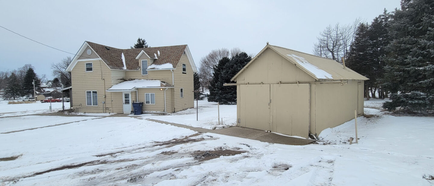 Back of house and shed