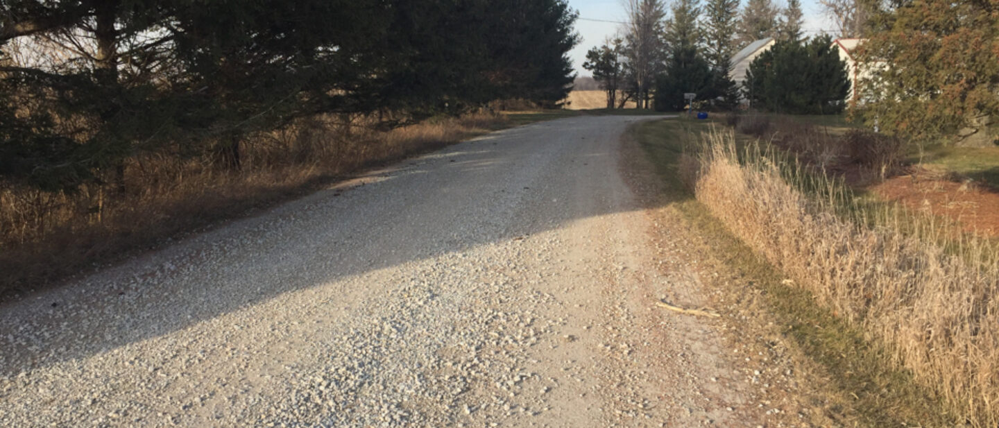 From excluded acreage acess easement looking north